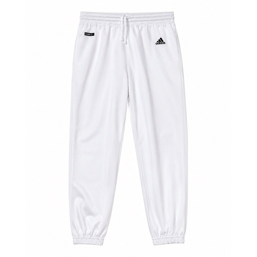Adidas ClimaLite White Jogger Pants Youth XL Boys Soccer Athletic Drawstring